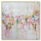 LCDIUDIU Ölbilder Auf Leinwand Handgemalt, Rosa Textur Blume Cluster Goldfolie Luxus Moderne Kunstwerke Abstrakte Gemälde Handgemalte Ölgemälde Auf Leinwand Wandkunst Für Wohnzimmer Schlafzimmer Büro