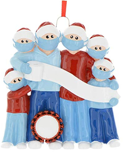 TianWlio Holiday 2020 Decorations Personalisierte 2 ml Ornament Weihnachtsfamilie Dekoration & Aufhänger Zwiebeltopf Rot