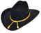Generisch Kavalleriehut Westernhut Hut schwarz mit Kavallerie - Hutband Cattleman (as3, Alpha, l, x_l)