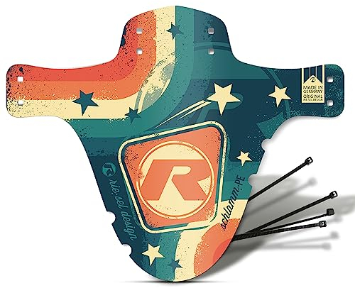 Riesel Design 1x Mudguard - Schlamm:PE - MTB Schutzblech inkl. Kabelbinder/Stylisches Fahrrad Schutzblech & modernes Mountainbike Schutzblech für Jede Fahrradgröße