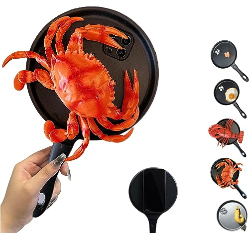 Frying Pan Phone Case, Funny Fried Egg Pan Phone Case, Weird Halloween Pan Phone Case for iPhone 14/13/12 Pro Max (13, B)