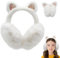 Udbrud Winter Ohrenwärmer, Plüsch Ohrenschützer Kinder Plüsch Earmuffs mit Süße KatzeÖhrche faltbar Warm Winter Ohrenschützer Mädchen Jungen Geeignet für Tägliche