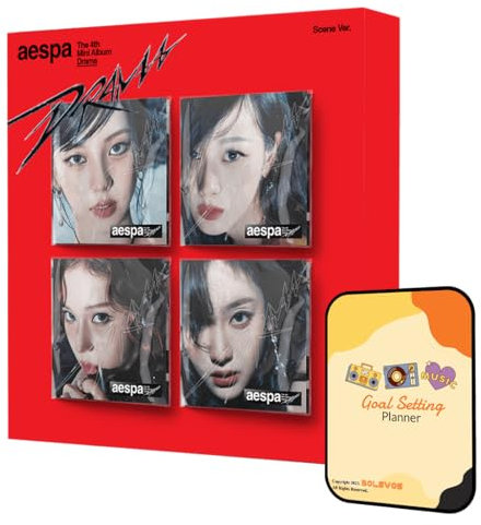 AESPA DRAMA Album [SCENE ver. (Random ver.)]+Pre Order Benefits+BolsVos Exclusive K-POP Inspired Digital Merches (Goal Setting Planner, Sticker Pack)
