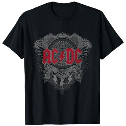 Offizielles AC/DC Logo Black Ice Rock Band Fan Geschenk T-Shirt