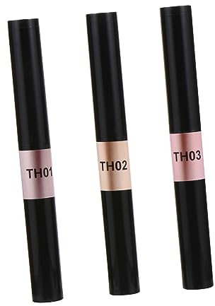 FRCOLOR 3pcs Golden Nail Powder Pen Glitter Nail Art Accessory Set for Diy Manicure Decoration Tools for Home and Salon Use