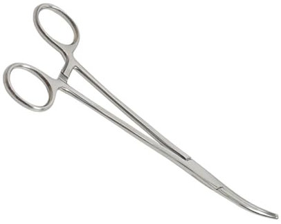 Aililong Morsetto per arteria da 14 cm (curvo), set di pinze per piercing e pinzette emostatiche, accessori per piercing, morsetto per infermiere per rimozione peli di animali, attrezzi per salone di