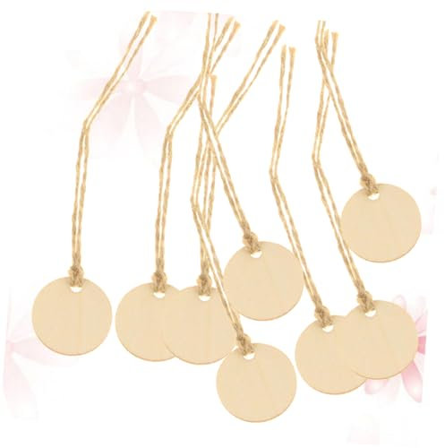 50pcs Wooden Tags Key Ring Blanks Round Engraving Blanks for Weddings Parties Home Decoration Crafts DIY Present Decoration Photo Props