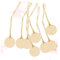 50pcs Wooden Tags Key Ring Blanks Round Engraving Blanks for Weddings Parties Home Decoration Crafts DIY Present Decoration Photo Props