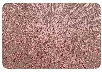 AUBKFELD Rose Gold Pink Printed Door Mat 60x40 Cm - Flannel Non-Slip Floor Mat Rug For Home Entrances And Pet-Friendly Spaces