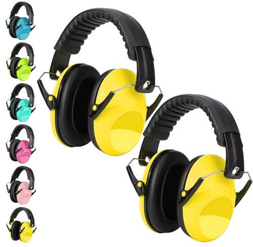 Casque Anti Bruit Enfant Lot de 2, SNR 26dB Casque Anti-bruit Enfant Pour 3-16 ans Enfant Etudiant, Casque Antibruit Facilement Réglable Pliable Pour l’Autisme, TDAH, Feux d’Artifice, Concert