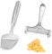 Gsrhzd Cheese Cutter, Cheese Slicer, 2 PCS Antirust Stainless Steel Cheese Slicers for Block Cheese, Soft, Semi-Hard, Hard Cheeses, Cheese Cutter with Wire(Adjustable Cutting Thickness) for Home