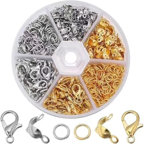460pcs Lobster Clasps for Jewellery Making | Bracelet and Necklace Clasp Kit with Open Jump Rings and Clasp Closures | Durable and Easy to Use