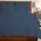 Pizuna 100% Coton Pur Ensemble de Housses de Couette 260x240 cm 2 Personnes Gris Voilet Coton Longue Tige 400 Fils Armure Satin Housse de Couette de Luxe avec Fermeture à Boutons Gris Bleu foncé