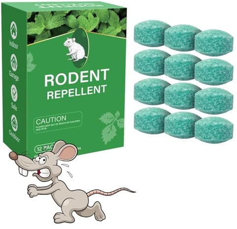 Nexis 12-Pack Advanced Rat & Mouse Repellent Balls - Peppermint Oil Formula for Ultimate Rodent Control, Cutting-Edge Technology Moth Balls, Natural, Safe, Long-Lasting Protection for Indoor & Outdoor