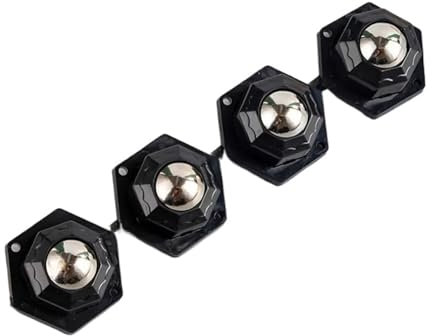 DCDCD 4 Stück Möbelrollen, 200 kg, Robustes Universalrad, 360° drehbar, Edelstahl, Starke, Selbstklebende Rollen Für Möbel