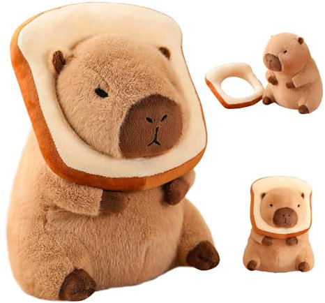 AVCXEC Juguete de Peluche Capybara, 28 CM Capybara Peluche Realista con Sombrero de Fresa, Simulación Carpincho Juguetes, Peluche deCapybara con Fresa, Regalo para Niños y Niñas