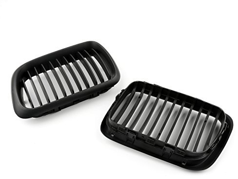 Artudatech Kühlergrill Frontstoßstangengrill Frontgrill Matt Black Front Kidney Grill Mesh Grille Fit for BMW E36 1997-1999 3 Series