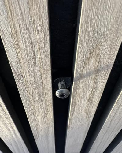 Vleugel M5-Schraubenclip für akustische Wandpaneele - Akupanel - Akustikpaneele - Innengewinde - 13 bis 15 mm Abstand zwischen den Lamellen - Inklusive 20 mm M5-Schraube - 4 Stück