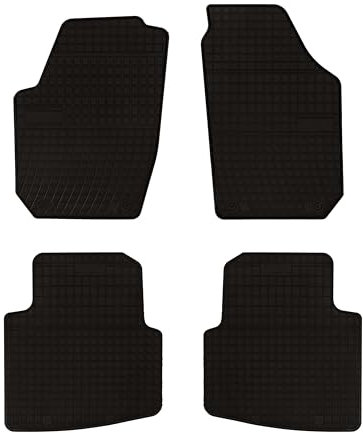 Wielganizator SolidPRO Gummimatten passend für Skoda Roomster (2006-2015) | Qualität: Premium - Genaue Passform, rutschfest 4-teilig Fußmatten- Schwarz