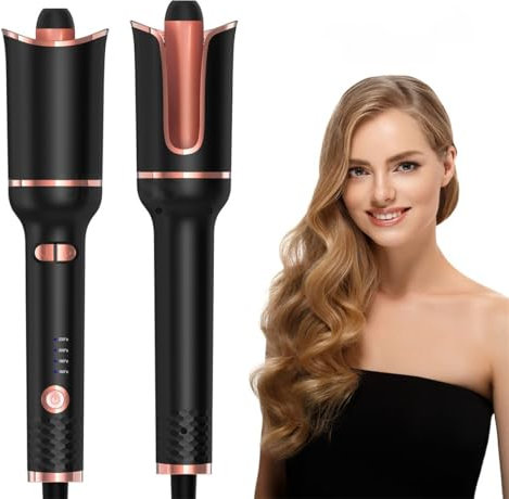 UUE Automatisch Lockenstab, Lockenstab Große Locken, Lockendreher mit 4 Temperaturen, Verbrühungsschutz und abnehmbar zum Reinigen Welleneisen, Lockenwickler, automatischer Curling für alle Haartypen