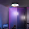 Lightbox LED Deckenlampe mit leisem Ventilator & RGB-Frame Light | Ø 48 | schwarze Deckenleuchte | Gaming Lampe dimmbar | per Fernbedienung | 48 W | 2700-6500 K | 6400 lm | aus Metall/Kunststoff