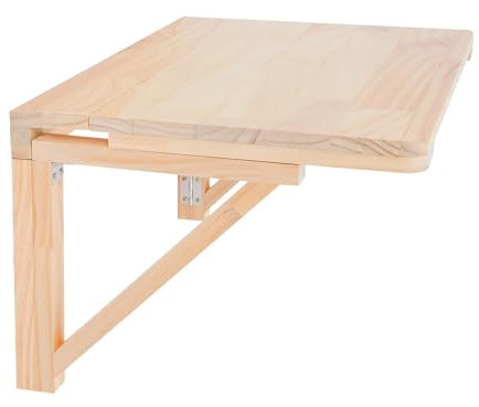 vinnyooc Klapptisch Wand Klapptisch Wandmontage Schreibtisch Wandschreibtisch Klappbar Klappbar Wand Rustikaler Stil Wandtisch Klappbar für Zuhause BüRo Arbeitsplatz Esszimmer WaschküChe (60x40cm)