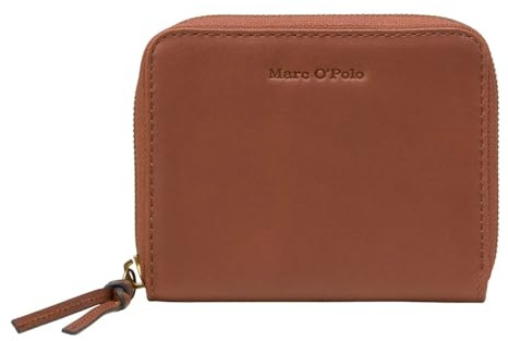 Marc O'Polo Leder Geldbörse Ellis Combi Wallet Dark Cognac braun