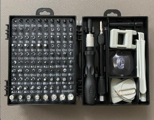 115-in-1 Juego de Destornilladores Precision Profesionales, Kit de Herramientas Destornillador Precision Magnético, Destornillador Multipuntas para PS4 PS5 Laptop Gafas Teléfono Cámara, con Punta