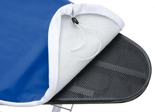 Copriasse da Stiro Professionale con Mollettone - Colore Azzurro - Diverse Misure - Made in Italy - 150x60 cm