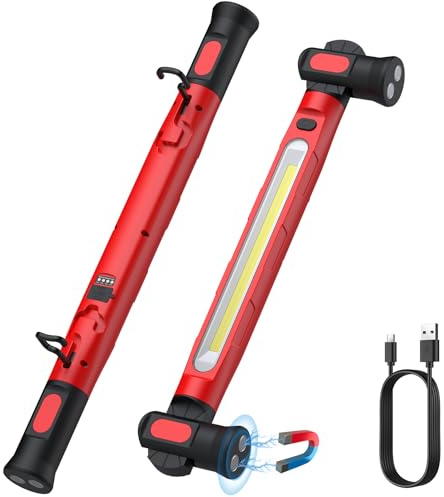 JUSTOOL Luz de Trabajo LED Coche, Lámpara Recargable 3000 lm, IP65