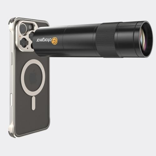 Fotogear Mini téléobjectif 400 mm avec monture en T – Compatible avec les appareils photo via bague d'adaptation T-Mount – Idéal pour les prises de vue à distance extrêmes en plein jour