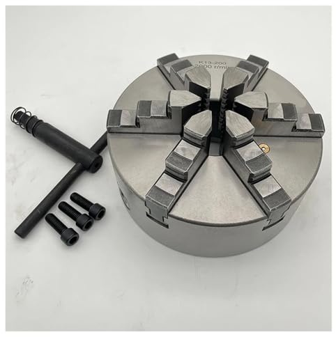 Mandrino for tornio autocentrante a 6 griffe K13-200 da 200 mm - Utensile manuale for la lavorazione dei metalli di alta precisione
