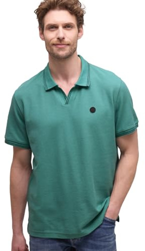 Street One MEN Herren Kurzarm Poloshirt mit Struktur