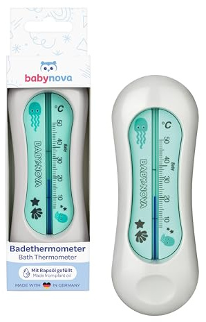 babynova Termómetro de baño para bebé – Termómetro de agua seguro para el baño del bebé – Termómetro de temperatura del baño para recién nacidos – Sin BPA - Gris
