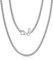 Amberta 925 Sterling Silber Halskette für Herren - Franco-Kette 2.5 mm: Herren-Halskette aus Silber 60 cm