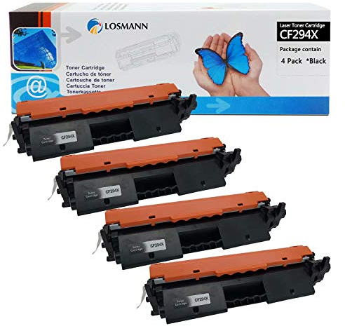 LOSMANN CF294X Toner Kompatibel für HP CF294A 94A 94X für Laserjet Pro M118dw M118 für Laserjet Pro MFP M148dw M148fdw M148 (4 Schwarz)