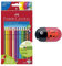 Faber-Castell Farbstift Jumbo Grip 12er + Anspitzer/Radierer Käfer