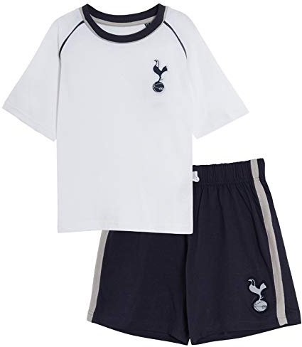 Tottenham Hotspur Kinder FC Kurzpyjamas Jungen Premiership Fußballclub Kit Kurz-PJs Shorts + T-Shirt Set