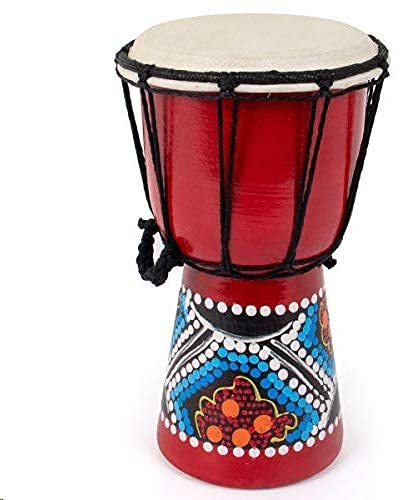 Kmise Djembe Afrikanische Handtrommel Mahagoni Standard Ziegenfell 4
