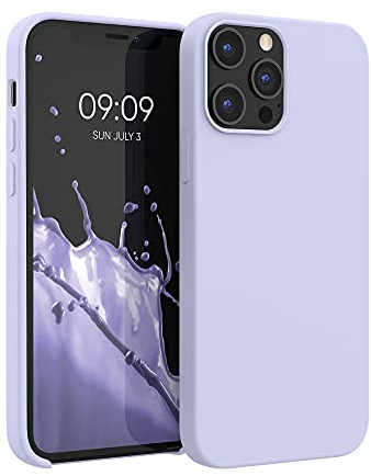 kwmobile Case Compatible with Apple iPhone 12 Pro Max Case - TPU Silicone Phone Cover with Soft Finish - Light Lavender