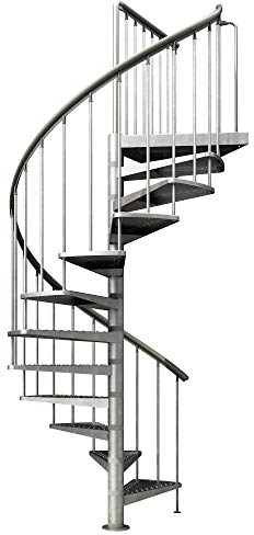 DOLLE Außenspindeltreppe Gardenspin verzinkt Höhe: 348,5-399,5 cm 16 Stufen Durchmesser 125 cm