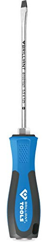BRILLIANT TOOLS BT031021 Tournevis plat avec embout à frapper, 5,5 x 125 mm [Powered by KS TOOLS]