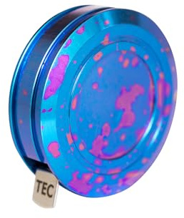 TEC Accessories, Ti-Tape, Titan, Einziehbares Mini-Maßband (Teal Magenta Splash), Imperial und Metrisch, 91 cm, Austauschbares kleines Maßband, EDC, Leicht, Taschenformat, Schlüsselanhänger-Clip