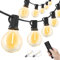 Yuusei 30M Lichterkette Außen, LED lichterkette outdoor mit Fernbedienung, 50+2 Plastik Wasserdicht IP45 Glühbirnen Warmweiß für Party, Garten, Terrasse, Hochzeiten
