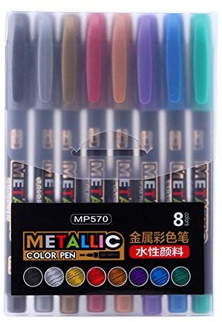 S-TROUBLE 8 Couleurs résine époxy Dessin Stylo Graffiti Point Stylo Peinture Acrylique met en évidence marqueur Permanent métallique