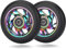 100mm Scooter Rollen - 2 Stück 100mm Scooter Ersatzräder räder mit ABEC-9 Lager - Aluminium 88A stunt scooter Rollen Wheels für Apollo Albott Fuzion