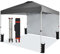 Wiltec Pavillon de réception Pop Up Tonnelle Pliant Paroi latérale One Push 3x3 m Roues Gris