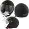 Jethelm Motorrad ECE 22 06 Zugelassen Langes Sonnenblende Visier Mattschwarz S