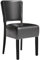 GGMMÖBEL 2-er Set Luca Steel | Bistrostuhl | Schwarz | Leder | Gestell: Stahl/Schwarz | Sitzhöhe: 49cm | Tragfähigkeit: 250kg