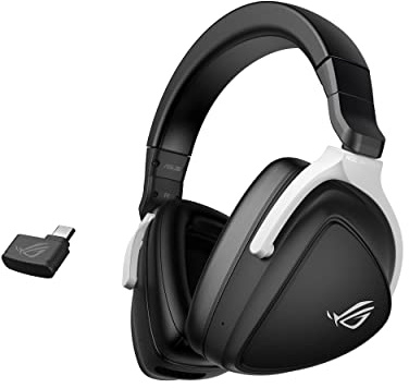 ASUS ROG Delta S Wireless Gaming Headset, Black, 50mm Drivers, AI Beamforming Mic, Low-Latency Bluetooth, USB-C, 3 Hours of Use, IPX4 Water Resistance